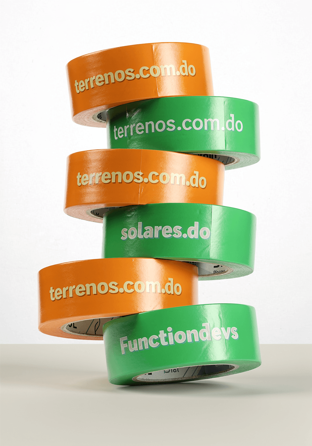 Cintas de marca Terrenos.com.do - Identidad visual corporativa y confianza inmobiliaria